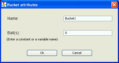 Figure 25: Buckets and Balls bucket editor.