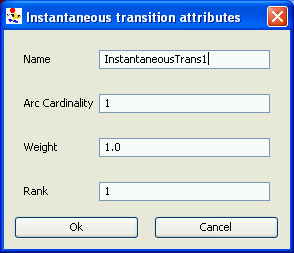 Figure 27: Buckets and Balls instantaneous transition editor.