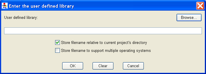 Figure 3.3: User-defined library editor.