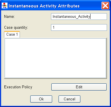 Figure 22: Instantaneous Activity Attributes editor.