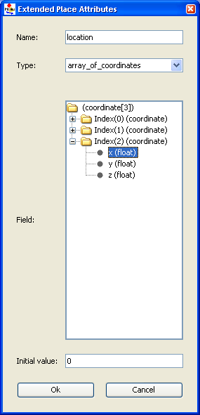 Figure 18: Extended Place Attributes dialog box.