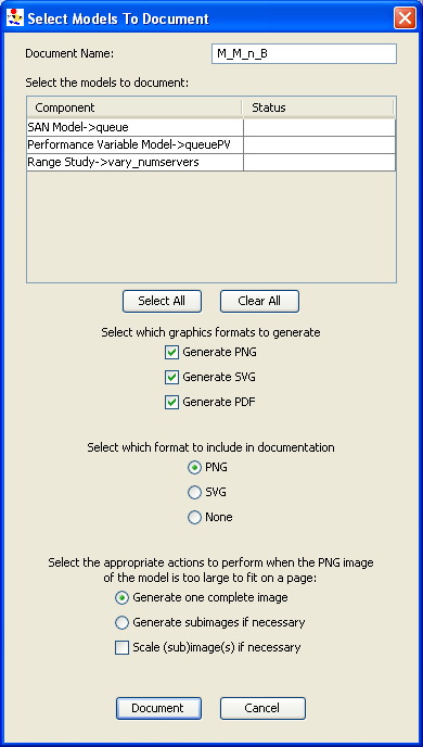 Figure 3: The Document Project dialog.