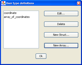 Figure 13: SAN user-type definition editor.